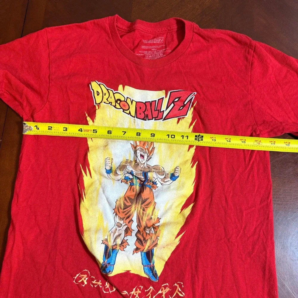 rare Dragon Ball Z Goku T Shirt Red Anime‎ Manga Graphic Tee Adult Small